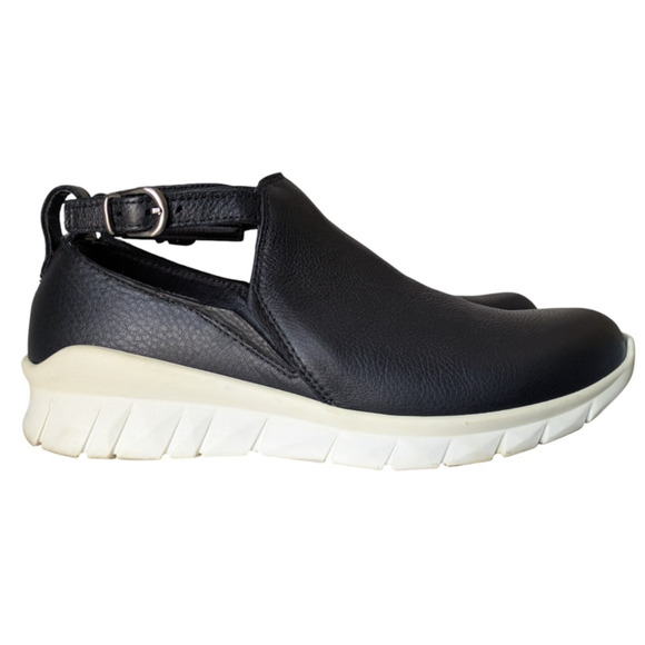 Naot Cosmic Soft Black Leather Comfort Shoe Size EU 39 US 8 Hook Loop Closure - Picture 1 of 11